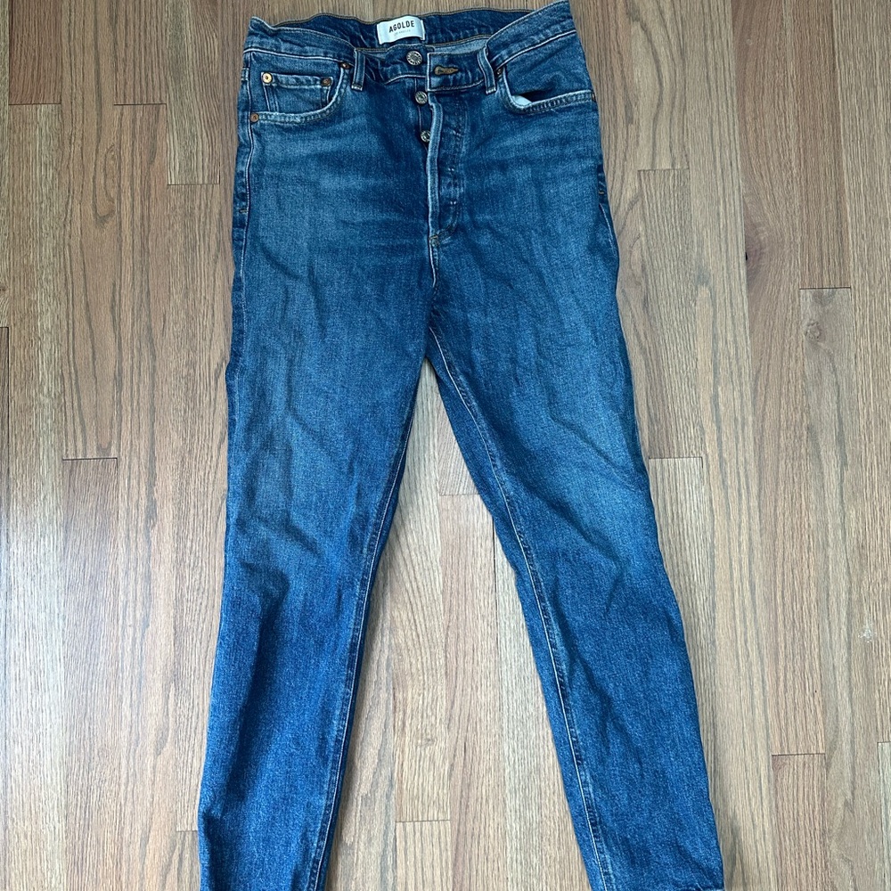 AGOLDE Nico High Rise Slim Fit Ankle Jeans Size 28